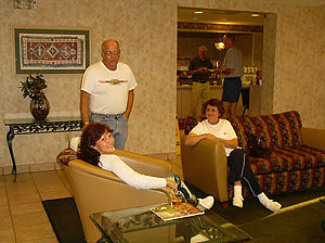 Leslie, Pat, Kathleen with Bert & Joe in background